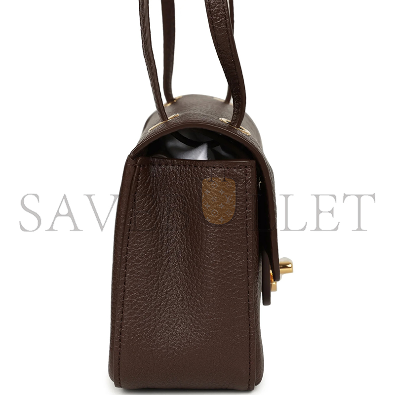 CHANEL MINI FLAP BAG DARK BROWN AS6573 (20*13*6cm)